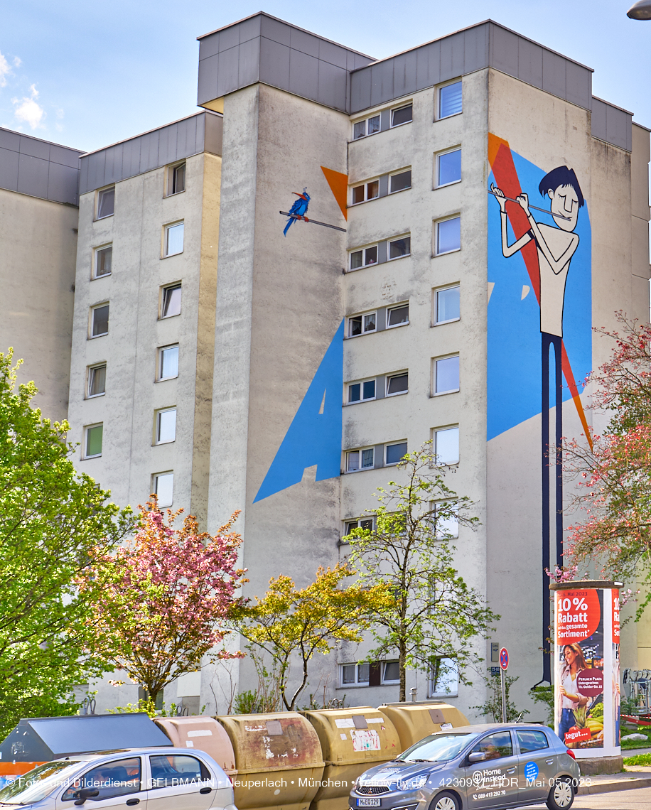 05.05.2023 - Graffiti am Karl-Marx-Ring 75 in Neuperlach